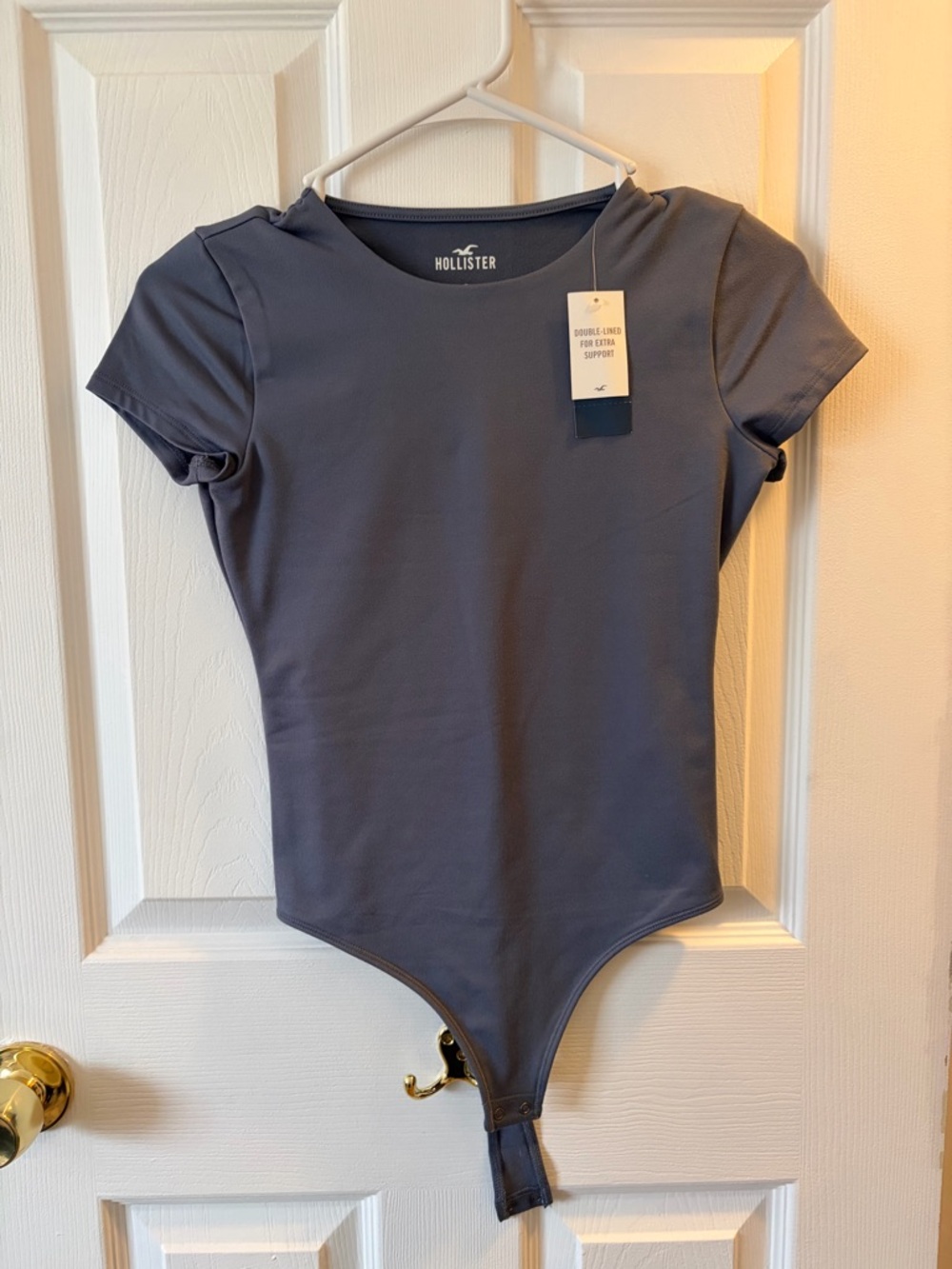 Hollister Navy Short-Sleeve Bodysuit